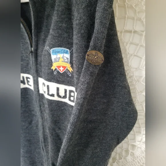 Alpine Club Charcoal Swiss Sweater Zip Up  Size Xlarge Limited Edition - Picture 5 of 6